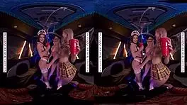 Jamie Jett and Sandra Luberc in Halloween Foursome with Spencer Bradley