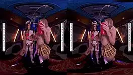 Jamie Jett and Sandra Luberc in Halloween Foursome with Spencer Bradley