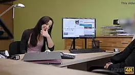 Tattooed teen fucks for business loan