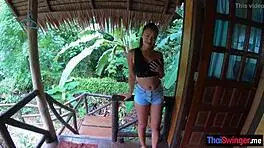 Sexy Asian Teen Sucked Bad Client's Monster Cock Then Got Fucked Hard