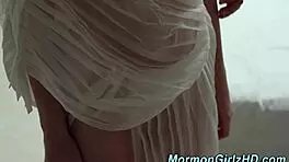 Mormon teen 18+ gets cumshot in missionary taboo oral hardcore