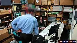 Teen caught shoplifting offers blowjob and fuck!