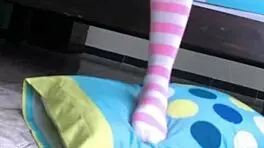 Busty petite teen feels intense pleasure from fingering to orgasm.