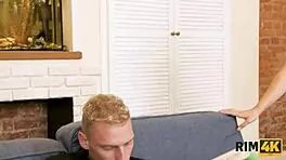 Twister game turns into rimming sex for couple