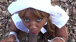 Don Whoe Gets Dick Drained By Fnina Rivera In Sexy Pilgrim Cosplay Outside