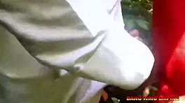 fucking that african goddess outdoors, creampie in the bush