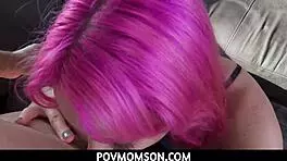 Curvy milf Siri blows stepson hard 😏