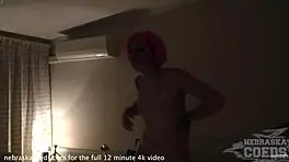 super sexy striptease from 19yo brille and pussy play behind scenes?