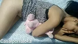 Teen gives blowjob to mature man interracial