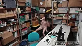 Emo teen in uniform caught by police in shop during hardcore scene