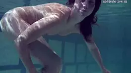 Hey, dive into this new teen's underwater pool bathing show