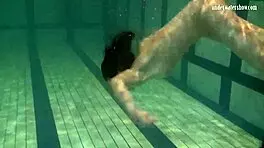 Hey, dive into this new teen's underwater pool bathing show