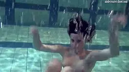 Hey, dive into this new teen's underwater pool bathing show