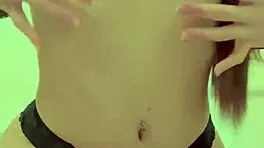 erotic teen 18+ with natural tits gets sexy in solo play