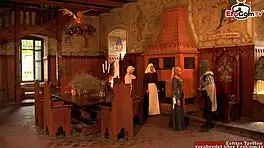 Skinny Brunette And Busty Blonde Engage In Detailed Lesbian Roleplay With Cunilingus And Face Sitting