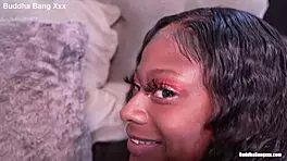 Sexy Black Petite 18+ Uses Dildo for Anal Masturbation