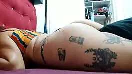 masturbating with pillow, leaving it soaked in fluids