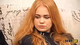 Hey, Watch This Redhead Get Stretched Hard by the Collector on That Sofa!