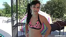 i watch little bailey play with dildo and lick pussy