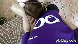 Slutty secretary with glasses takes big dick facial