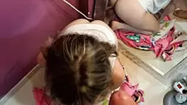 Preciosa, suck until your eyes fill with cum.