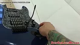 Watch this pretty stepsister tug that dick in POV! She blows and jerks for a hot facial!