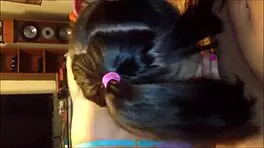 Look at this beautiful blue-eyed teen giving an amateur blowjob! So hot!