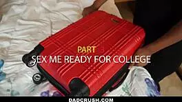 dadcrush fucked his virgin stepdaughter luzbel in doggystyle, cum on her tits