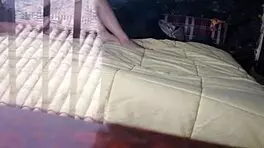 I spy on my secretary masturbating her pussy during an outdoor video call from the window