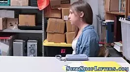 thieving teen 18+ caught and gets messy facial