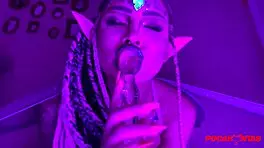 Young brazilian girl performs anal on big ass with glass dildo in victorious halloween private cam