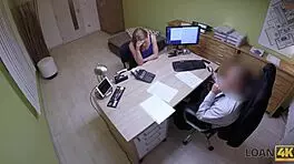 Loan4K: Poor Student Handles Money Problems with Doggystyle Sex on the Desk.