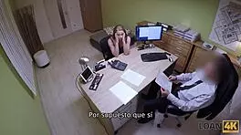 Loan4K: Poor Student Handles Money Problems with Doggystyle Sex on the Desk.