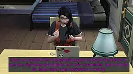 The Sims 4 - La Deuda de Karen 3 features a Mexican teen in a group scene