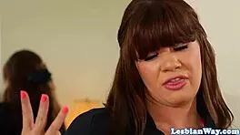 teen skips for pussylicking by stepmom!