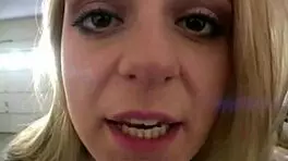 Cute Blonde Babe Wiggles Ass In Closeup Solo View.