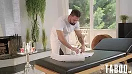 Candie Luciani delivers intense massage to Lorenzo Viota's big ass before hardcore blowjob POV