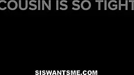 tiny 18+ blonde stepsister shares stepbrother with petite 18+ stepcousin pov - emma rosie mira monroe, wanna join this big cock threesome?