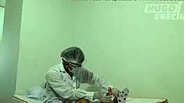 emotional moment receiving covid-19 vaccine at the hospital