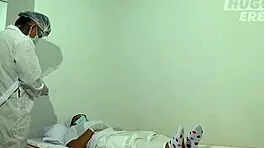 emotional moment receiving covid-19 vaccine at the hospital