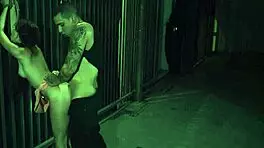 outdoor public blonde park guys do make passes at gals who wear... bound and dominated