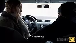 debt4k sexy beauty has quickie with collector for money