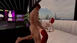 Fox Harker Teases Her Redhead Pussy in Second Life Masturbation Scene