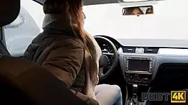 debt4k sexy beauty has quickie with collector for money