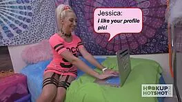 Blonde bimbo endures rough fucking and messy extreme sex on a hookup