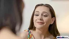 i let my stepmom lick my big shaved tits