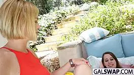 Chloe and Zoey Swap Partners in Wild Lesbian 4Some