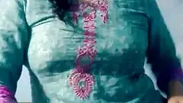 Unsatisfied indian teen satisfying herself on webcam with big boobs.