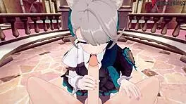 Watch Lynette From Genshin Impact Give An Intense Blowjob In This Hentai Scene!