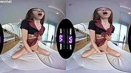 hey, wanna see this fully-clothed babe orgasm on the sofa?